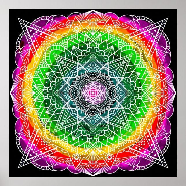Pretty Prism Fantasy Art Meditative   Poster (Framsidan)