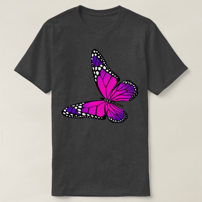 Pretty Purple Butterfly 2 T Shirt (Design framsida)