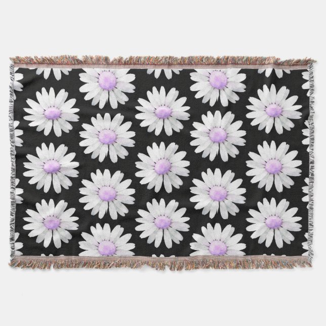 Pretty Purple Dotted Daisy's Filt (Framsidan)