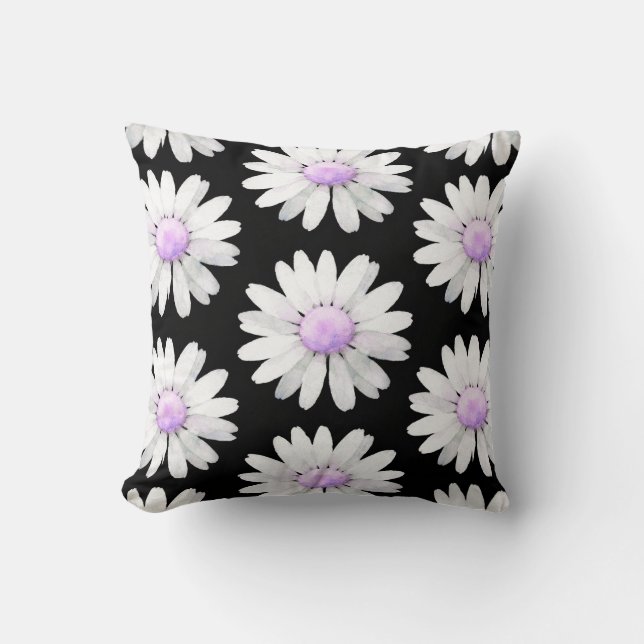 Pretty Purple Dotted Daisy's Kudde (Framsida)