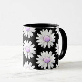 Pretty Purple Dotted Daisy's Mugg