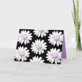 Pretty Purple Dotted Daisy's (personalize) Kort
