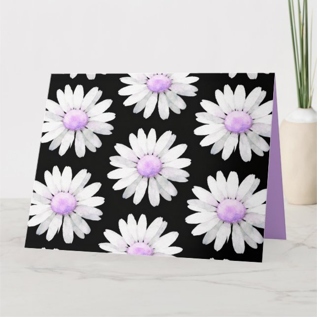 Pretty Purple Dotted Daisy's (personalize) Tack Kort (Framsida)