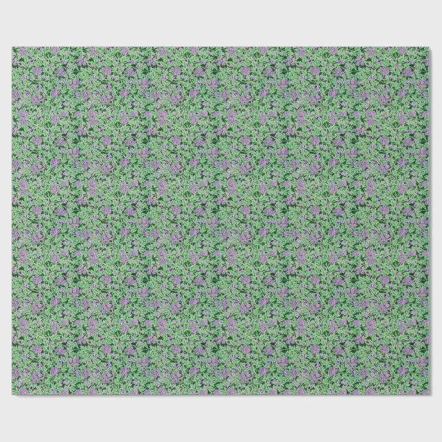 Pretty Purple Floral Pattern Presentpapper (Platt)