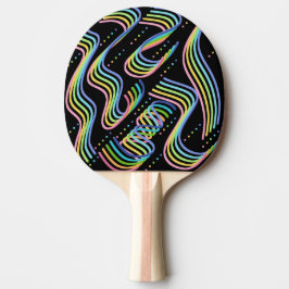 Pretty Rainbow Colored Ribbon Rows Pattern Art Pingisracket