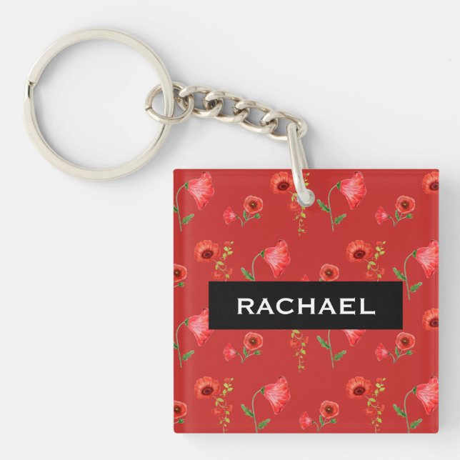 Pretty Red Poppies Pattern Personalised (Framsidan)