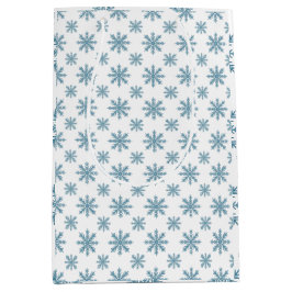 Pretty retro snowflake pattern blues watercolor