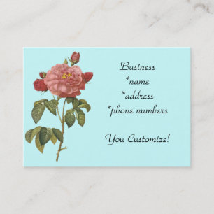 *Pretty rosa vintageFlower* visitkortar Visitkort
