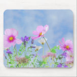 Pretty Spring Wild Flowers Musmatta<br><div class="desc">Pretty pink flowers and lavender meadow on a bright spring day against a blue sky.</div>