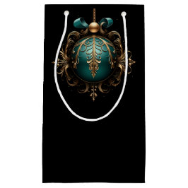 PRETTY TEAL AND GOLD CHRISTMAS ORNAMENTS