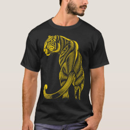 Pretty Trendy Leopard Print Gold T Shirt