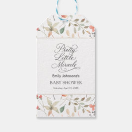 Pretty Watercolor Wildflower Baby Shower Gift Tag Presentetikett