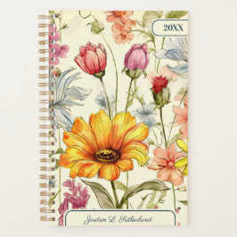 Pretty Watercolor Wildflower Personalized Logo