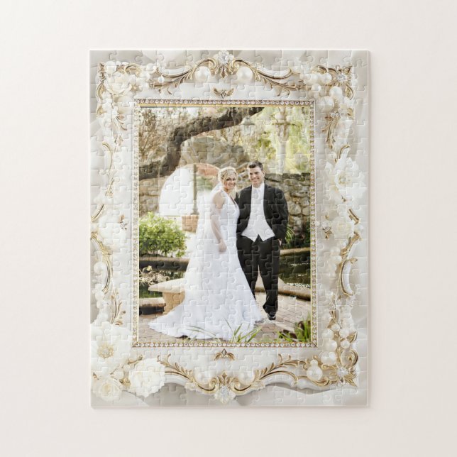 Pretty Wedding Personalized Photo Pussel (Vertikal)