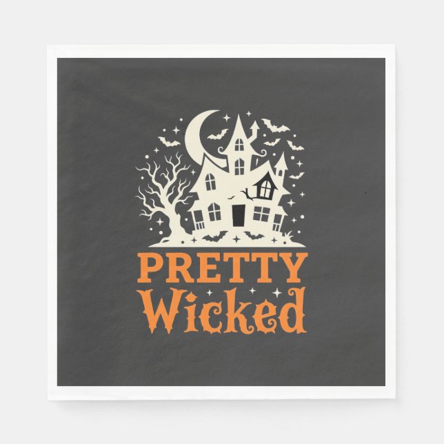 Pretty Wicked Halloween Haunted House_1 Pappersservett (Framsidan)