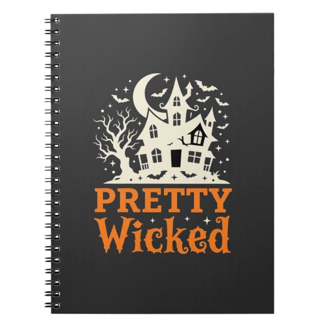 Pretty Wicked Halloween Spökhus_1 Anteckningsbok (Framsidan)