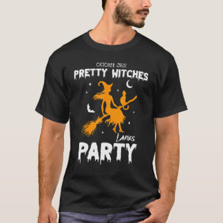 Pretty Witches Ladies Party October 31  Bats Hallo T Shirt