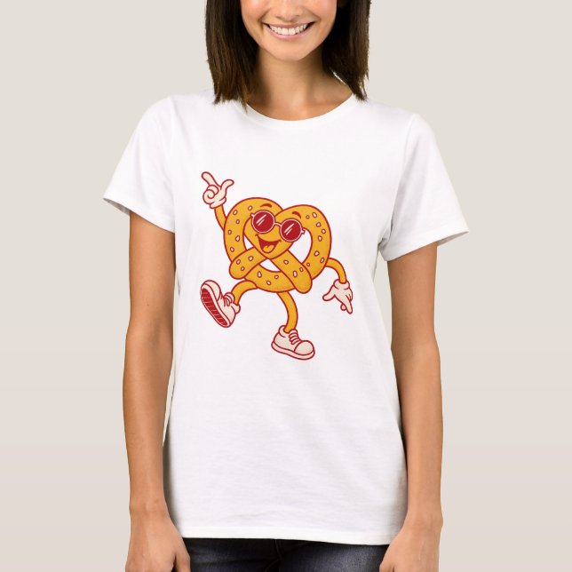 Pretzel-dans – Rollig grafisk t-shirt (Framsida)