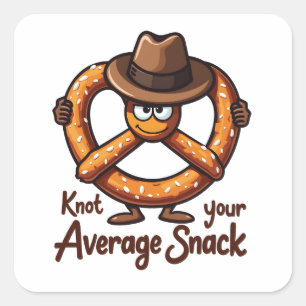 Pretzel Dealer Pretzels Snack-Oktoberfest Baking Fyrkantigt Klistermärke