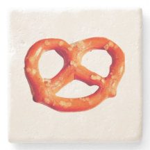 Pretzel Knot Snacks Pretzels Stone Underlägg