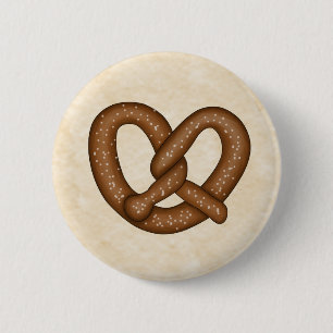 Pretzel med Beige Bkgd-knapp Knapp