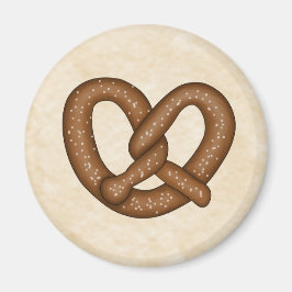 Pretzel med Beige Bkgd Magnet