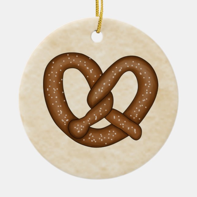 Pretzel med Beige Bkgd Ornament (Framsidan)