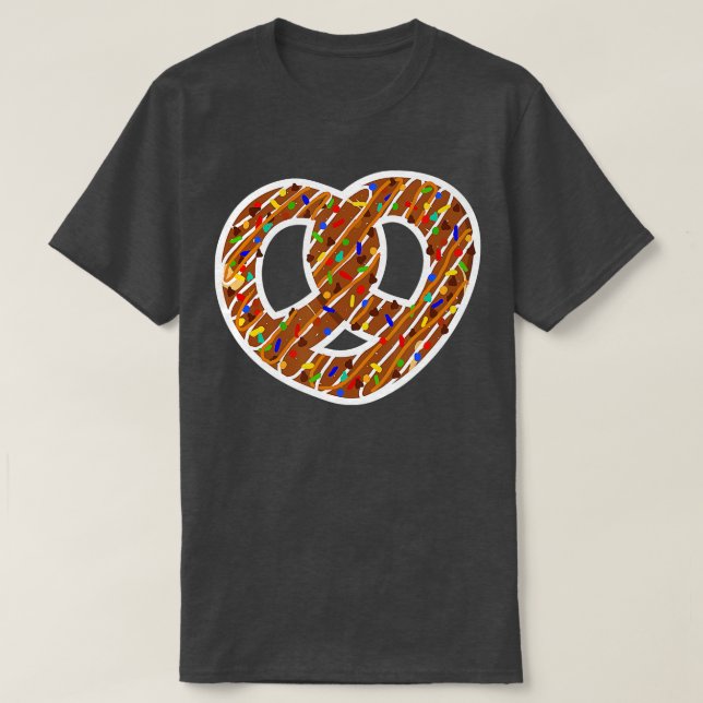 Pretzel med fotbeklädnad, underbart Pretzel Day Ki T Shirt (Design framsida)