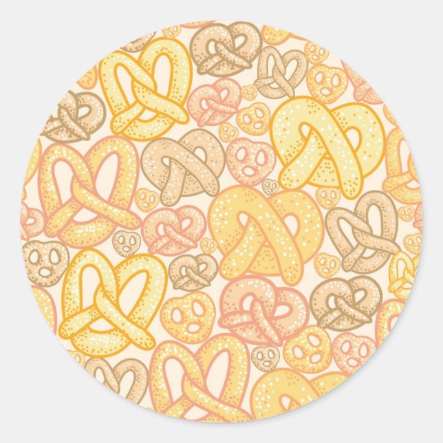 Pretzel Mönster Runt Klistermärke (Framsida)