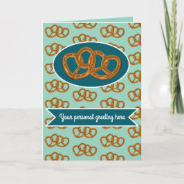 Pretzel Party: Att knyta knuten Teal och Aqua anpa Kort