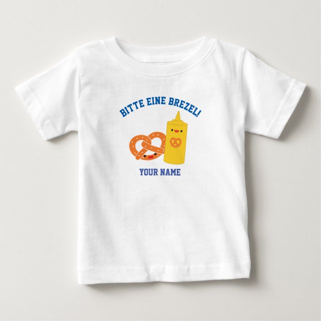 "Pretzel, snälla!" Tyska språket Baby T-Shirt (Framsida)