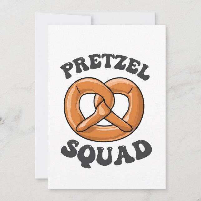 Pretzel Squad Funny Oktoberfest Pretzel Älskare Ge Inbjudningar (Framsida)