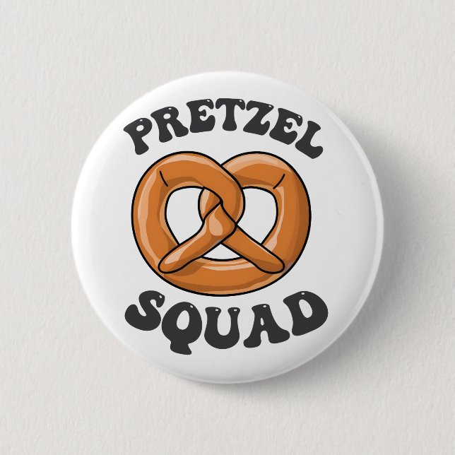 Pretzel Squad Funny Oktoberfest Pretzel Älskare Ge Knapp (Framsida)