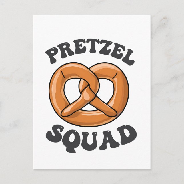 Pretzel Squad Funny Oktoberfest Pretzel Älskare Ge Vykort (Framsida)
