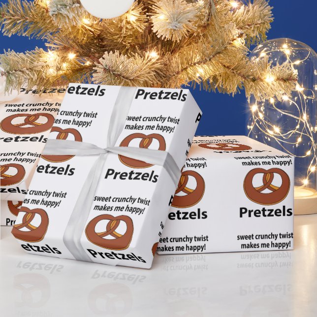 Pretzel Sweet Crunchy Twist gör mig Lycklig Pretze Presentpapper (Helgdagar)