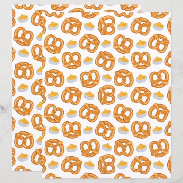Pretzels & Cheese Scrapbookpapper (Fram/baksida)