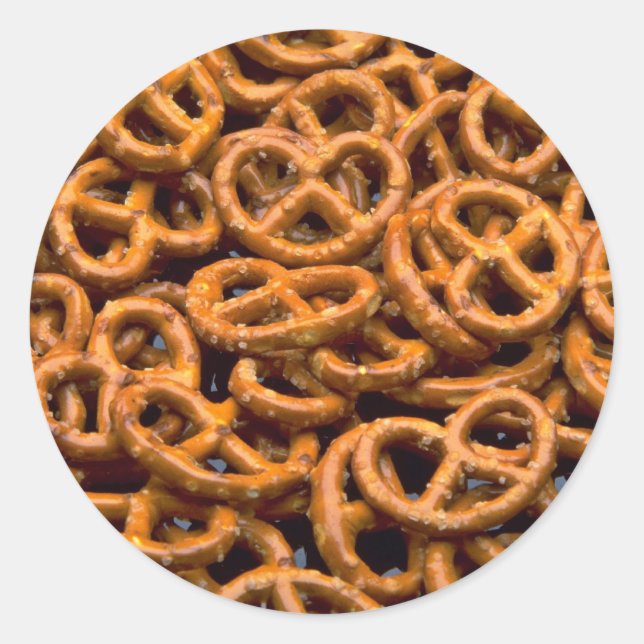 Pretzels Runt Klistermärke (Framsida)
