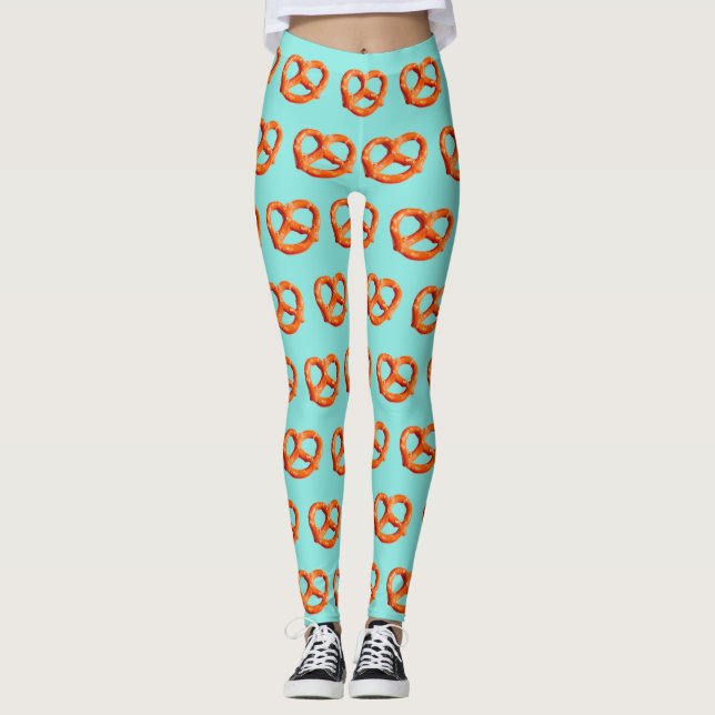 Pretzels Teal 4Nina Leggings (Framsida)