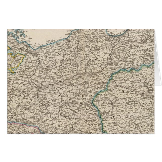 Preussen och Polen Hälsningskort (Framsidan Horizontal)