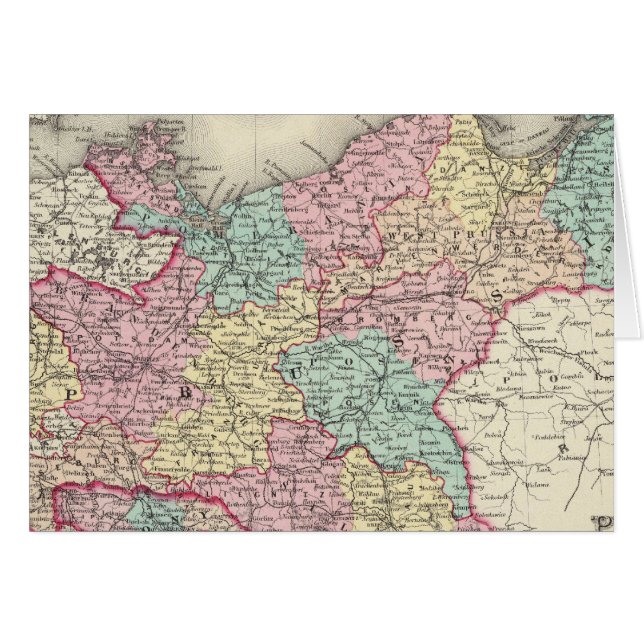 Preussen och Sachsen Hälsningskort (Framsidan Horizontal)