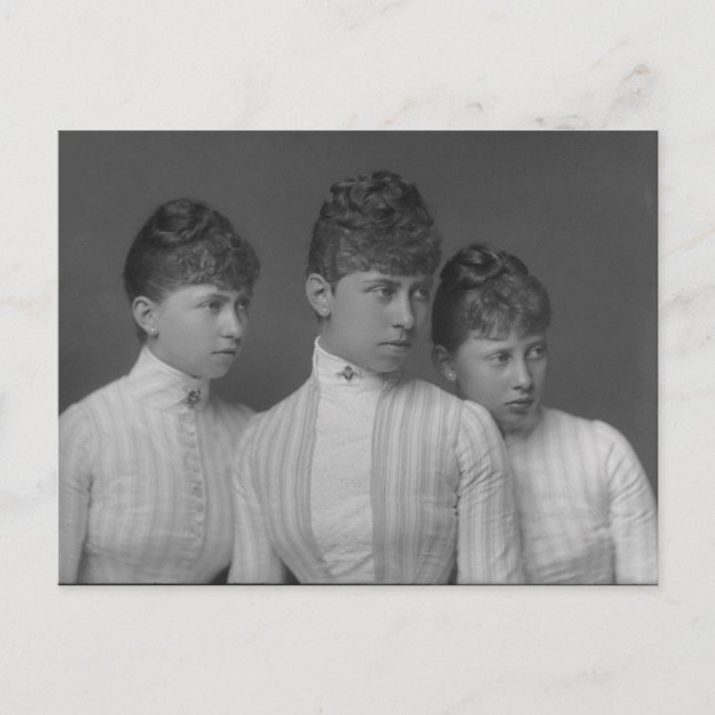 Preussen: Sophie, Victoria, Margarete Vykort (Framsida)