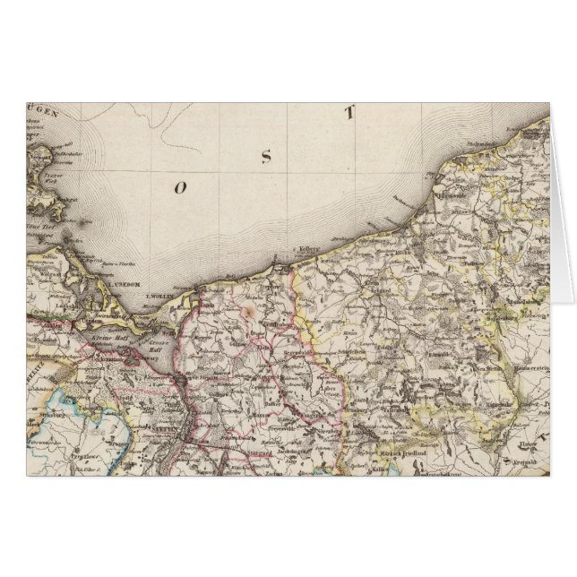 Preussen, Tyskland, Polen 4 Hälsningskort (Framsidan Horizontal)