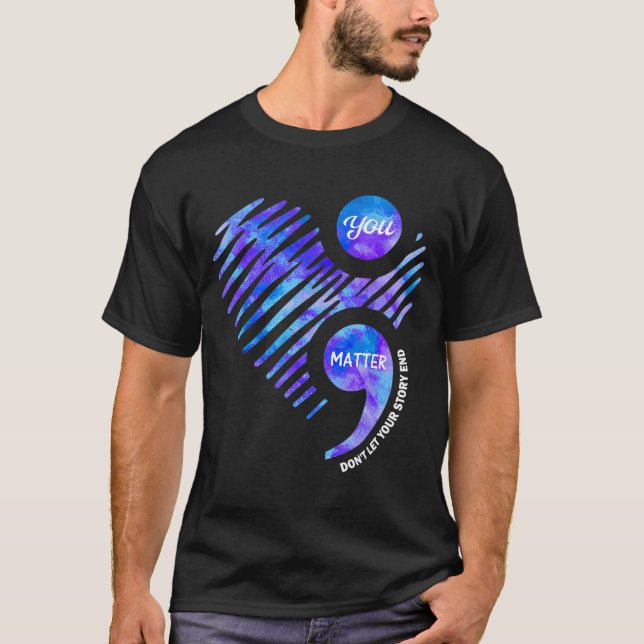Prevention awareness don't let story end heart t shirt (Framsida)