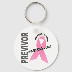Previvor 1 bröstcancer nyckelring
