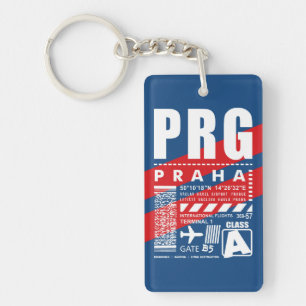 PRG Prag flygplats Nyckelring