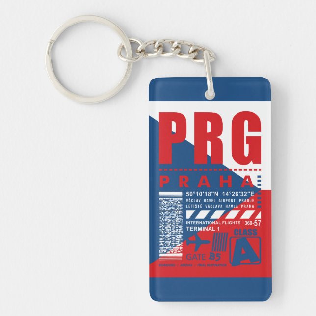 PRG Prague Airport Nyckelring (Framsidan)