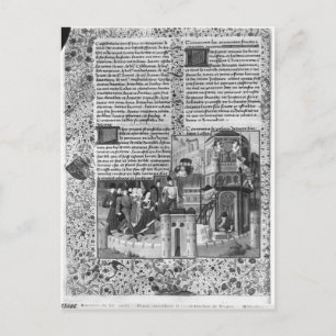 Priam bevakar återuppbyggnaden av Troy Vykort