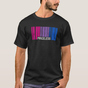 Priceless Bisexual Pride Barcode Subtle Bi Flagga T Shirt