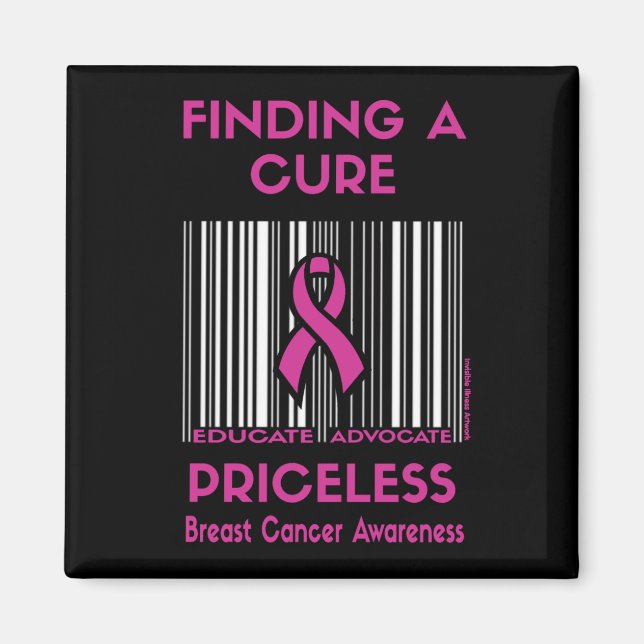 PRICELESS... bröstcancer Magnet (Framsidan)