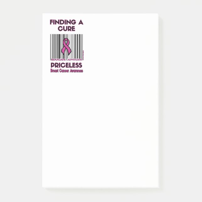PRICELESS... bröstcancer Post-it Block (Framsida)